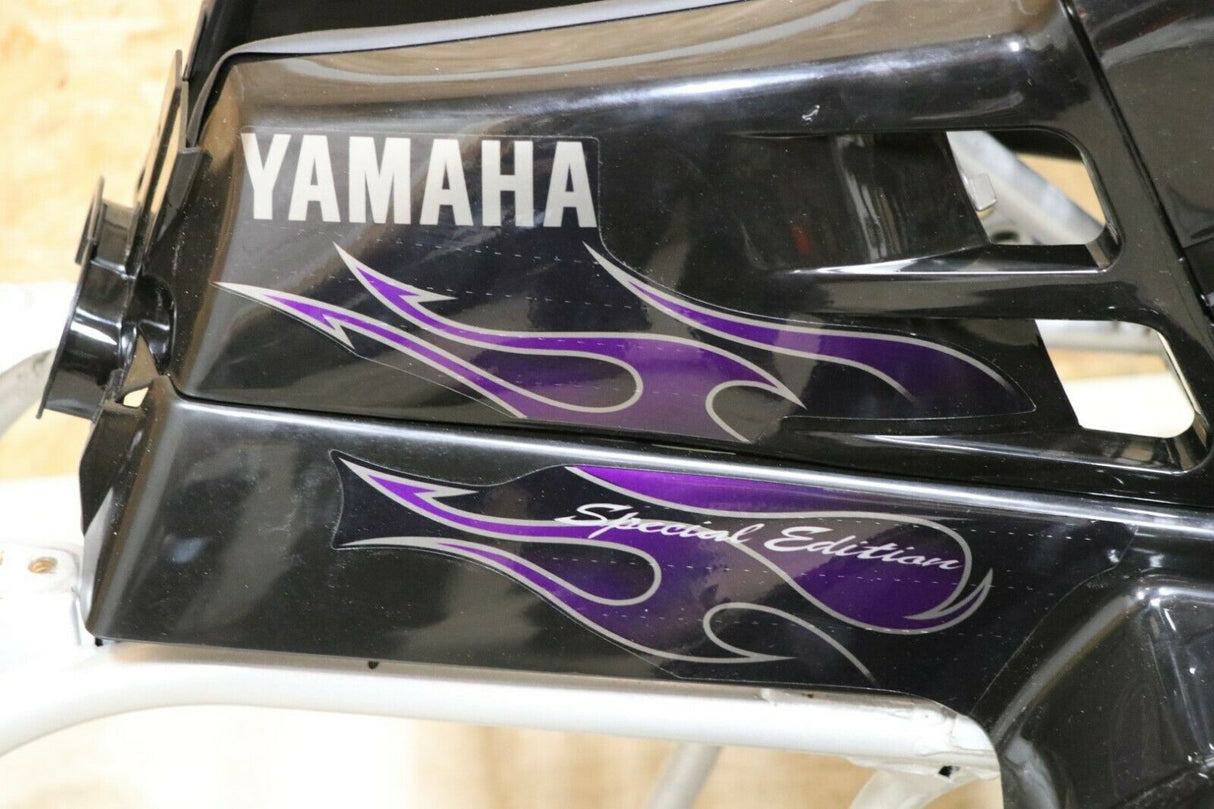 Yamaha Banshee fenders + gas tank plastic + grill + graphics BLACK FLAMES 2006 12
