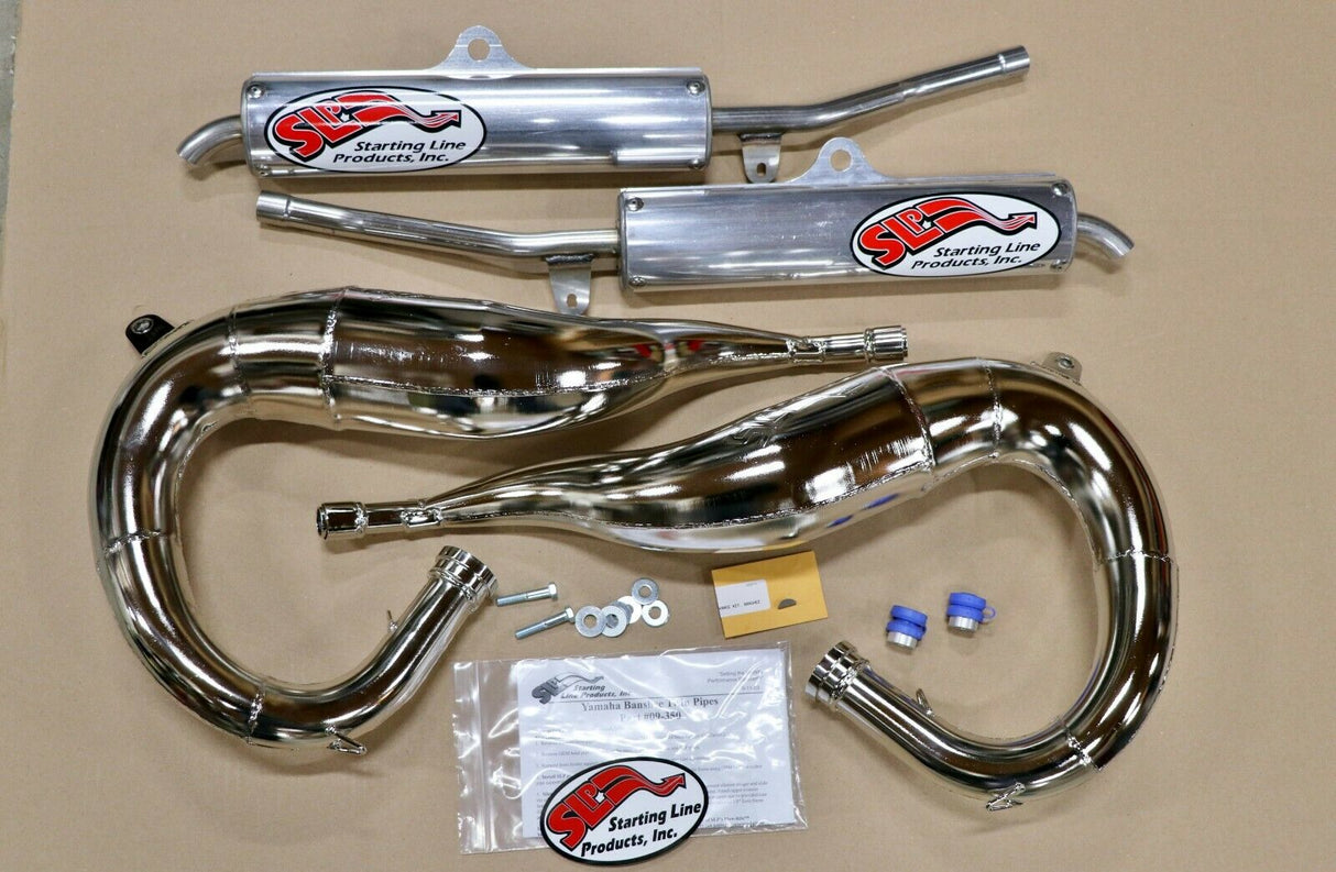 Yamaha Banshee CHROME SLP pipes silencer 1987-2006 incredible mid range +10-20HP 2