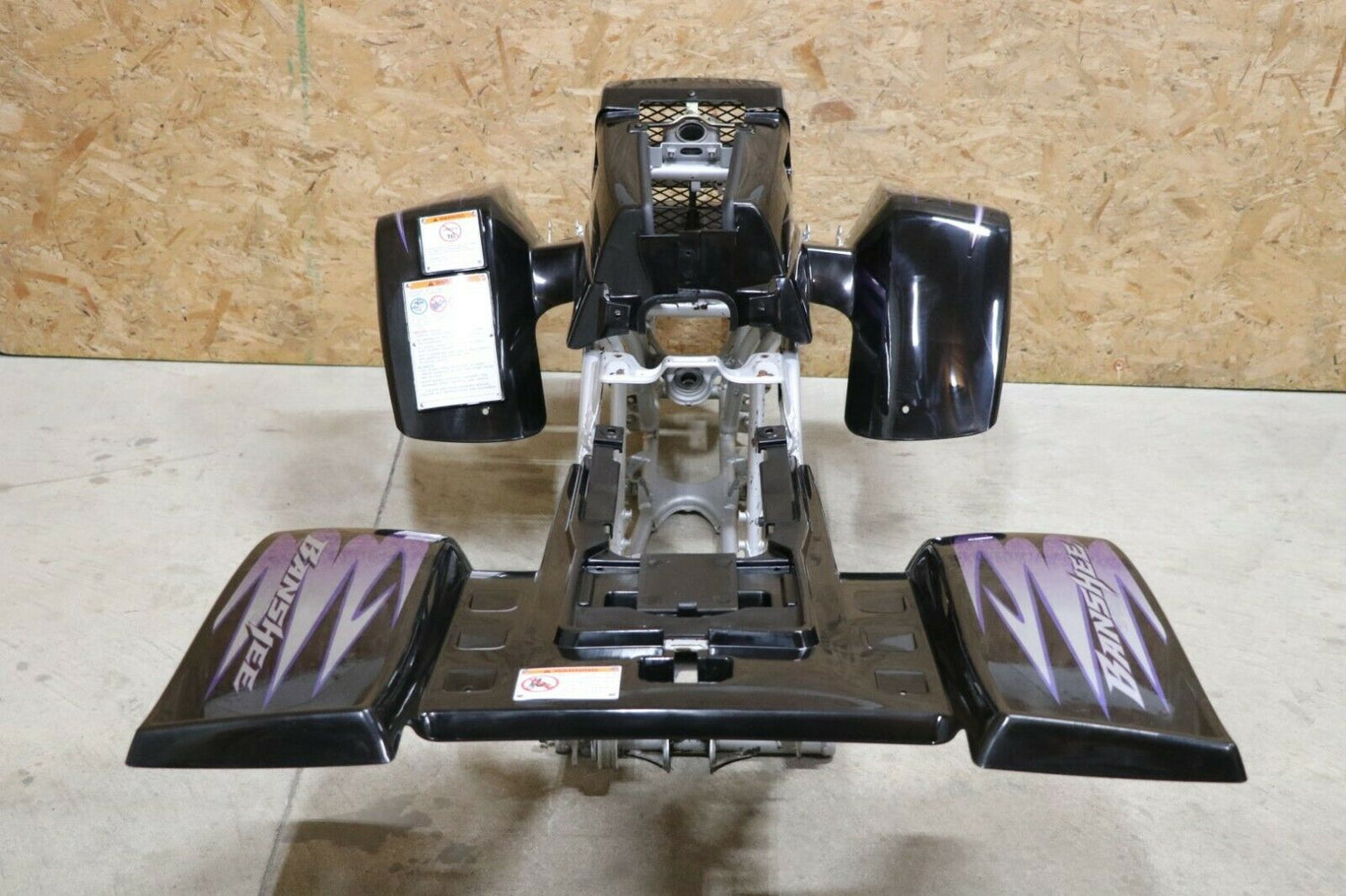 Yamaha Banshee fenders + gas tank plastic grill + graphics BLACK PURPLE 2005 SE 4