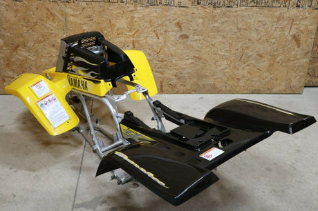 Yamaha Banshee fenders + gas tank plastic + grill + graphics BLACK  YELLOW 2003 4