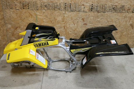 Yamaha Banshee fenders + gas tank plastic + grill + graphics BLACK  YELLOW 2003 5