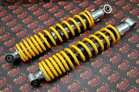 2 x NEW FRONT SHOCKS 1987-2006 Yamaha Banshee ATV springs YELLOW 1