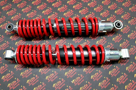 2 x NEW FRONT SHOCKS 1987-2006 Yamaha Banshee ATV springs RED 3