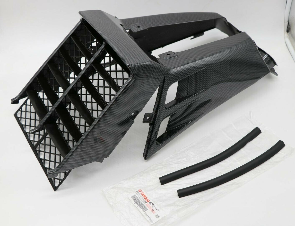 Yamaha Banshee grill gas tank plastic radiator cover CARBON FIBER SE SP Gloss 1