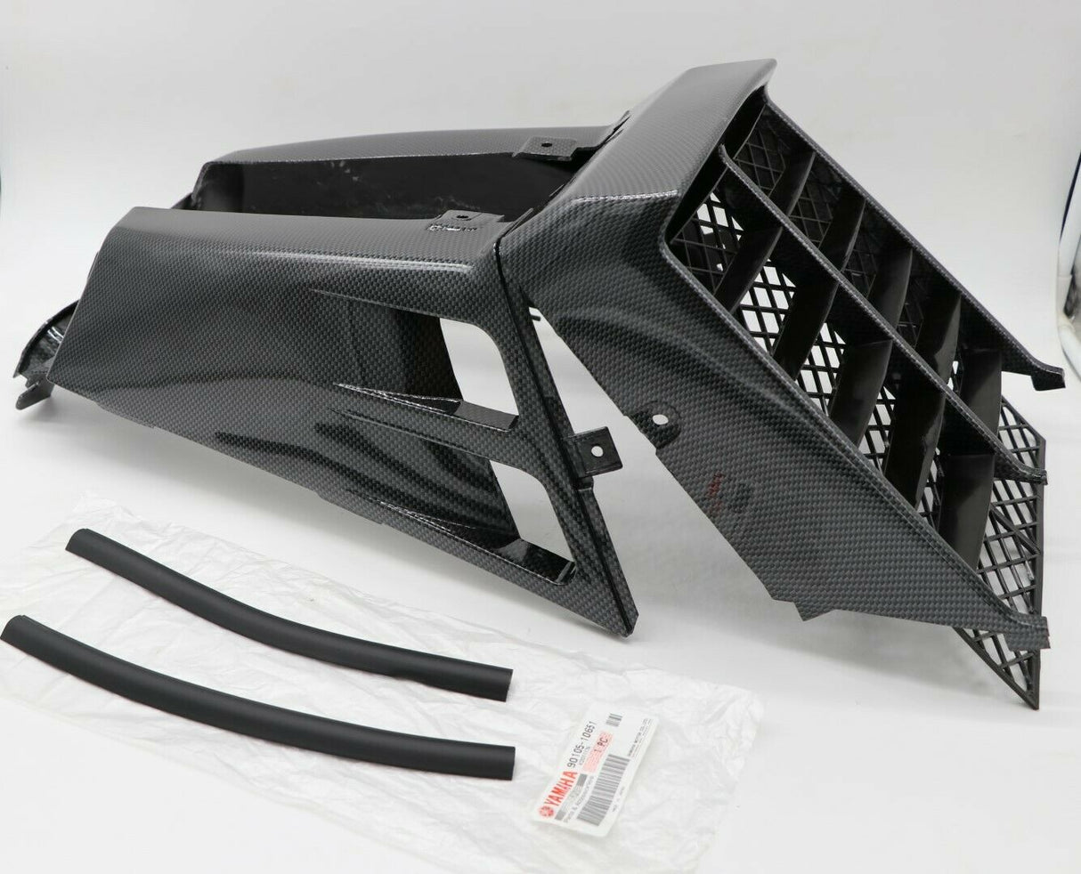 Yamaha Banshee grill gas tank plastic radiator cover CARBON FIBER SE SP Gloss 3
