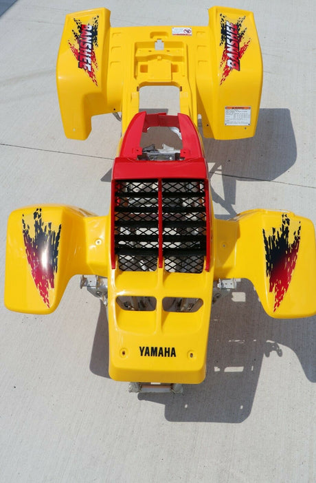 Yamaha Banshee fenders + gas tank plastic grill + graphics YELLOW RED 1997 8