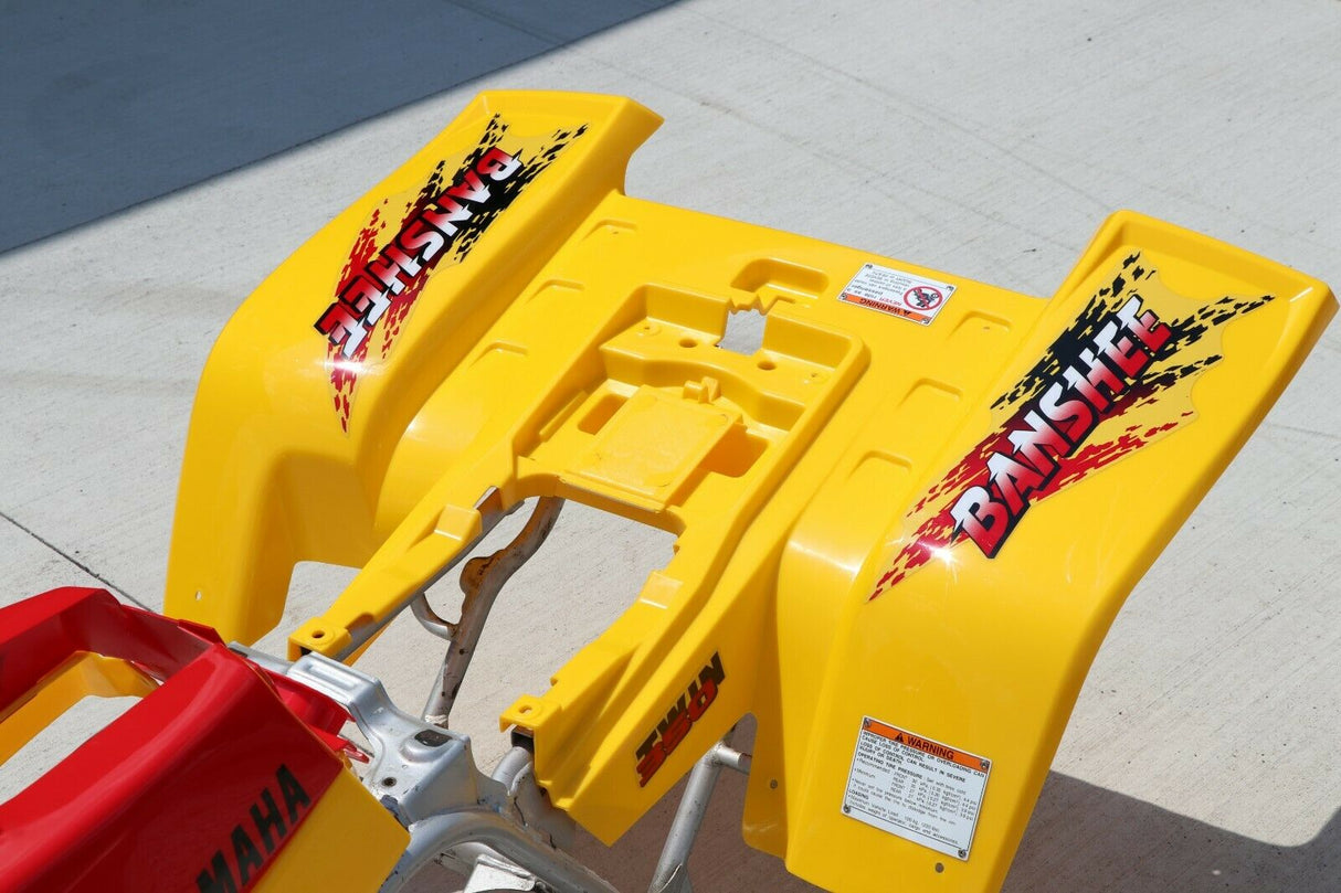 Yamaha Banshee fenders + gas tank plastic grill + graphics YELLOW RED 1997 10