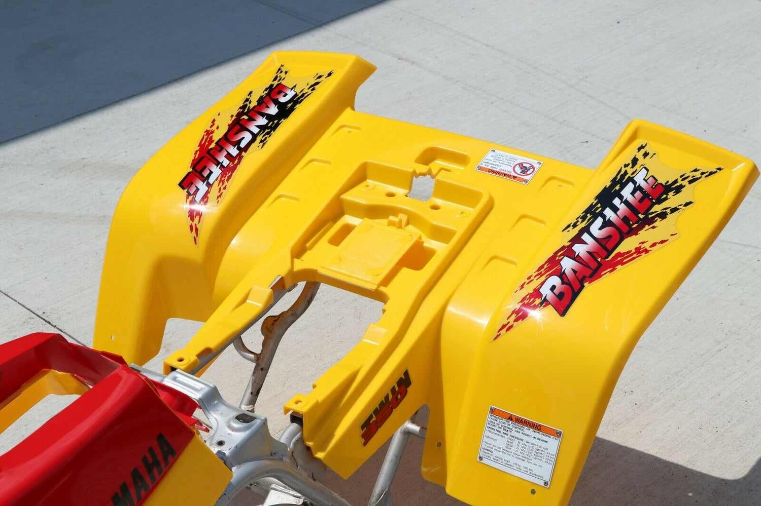 Yamaha Banshee fenders + gas tank plastic grill + graphics YELLOW RED 1997 10