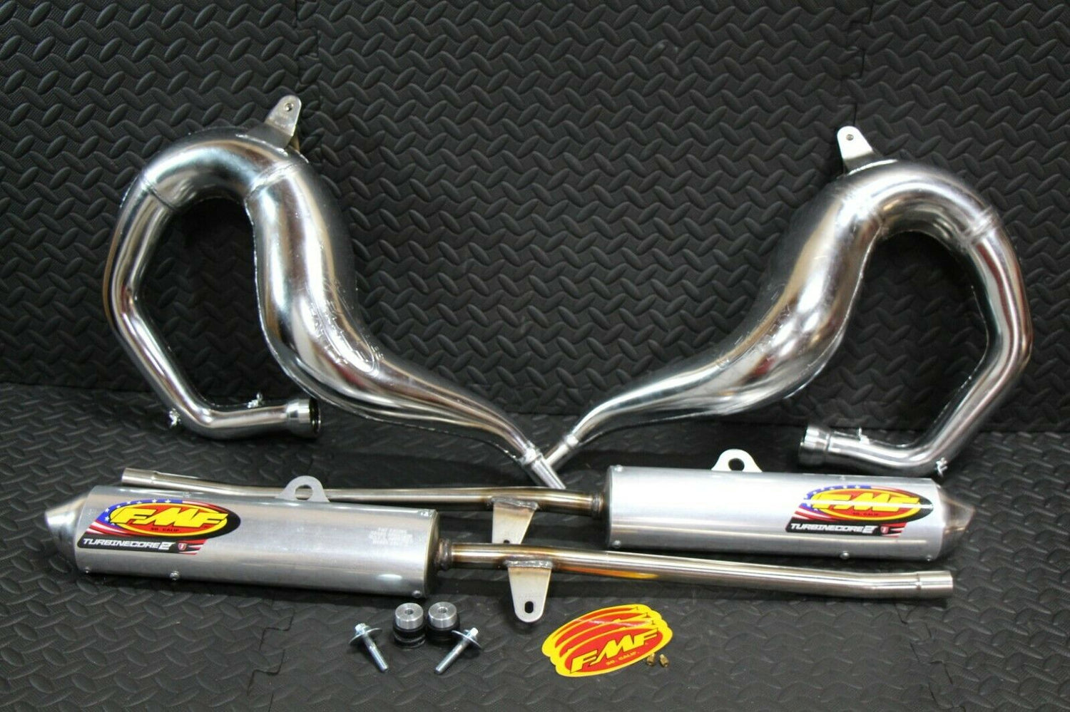 FMF Fatty exhaust Pipes  Turbine core 2 spark arrestor silencers Yamaha Banshee 2