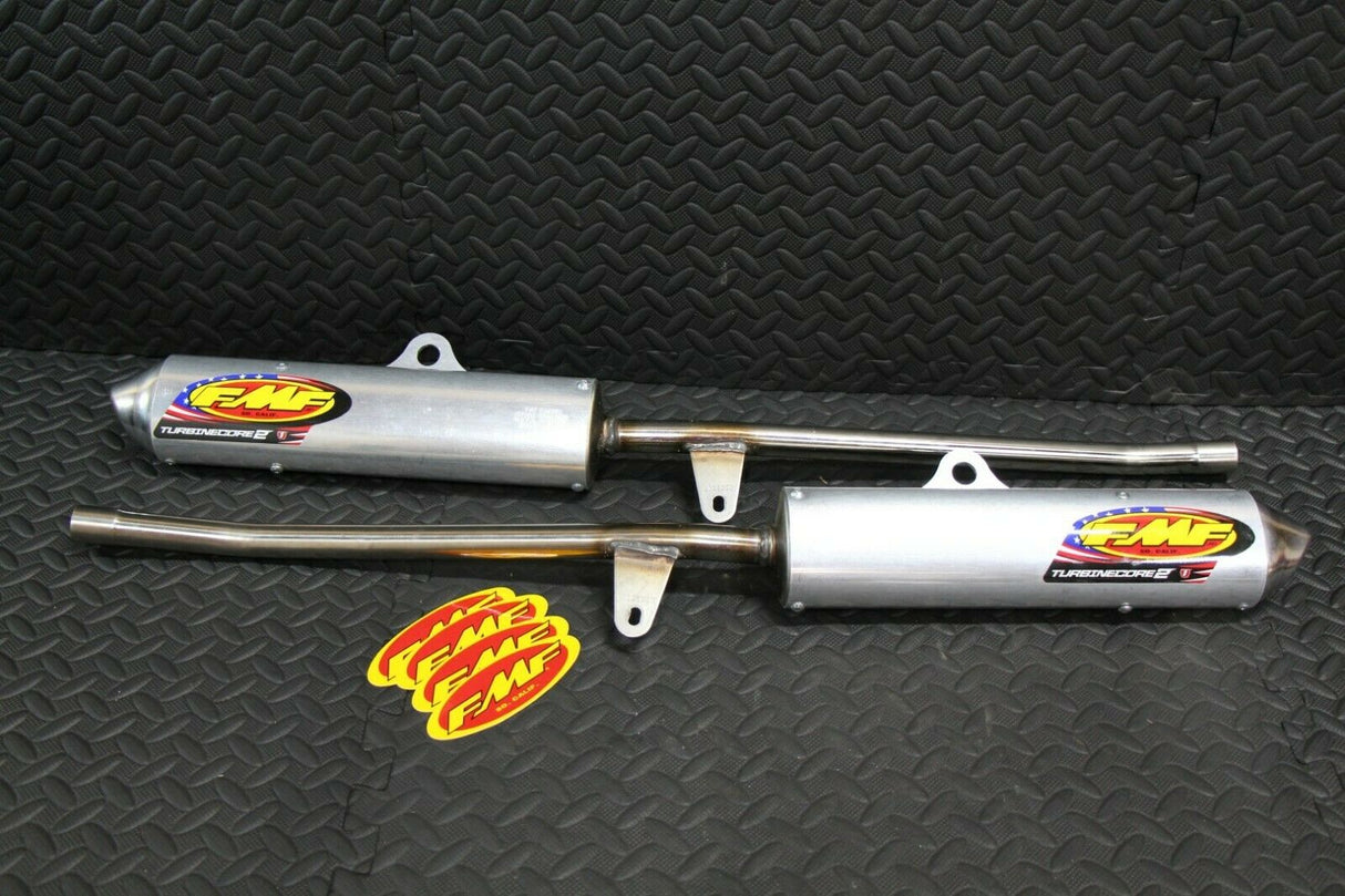 FMF Fatty exhaust Pipes  Turbine core 2 spark arrestor silencers Yamaha Banshee 12