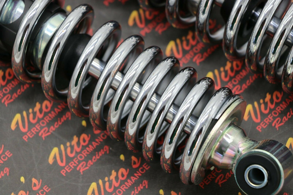 2 x NEW FRONT SHOCKS 1987-2006 Yamaha Banshee ATV springs CHROME 3