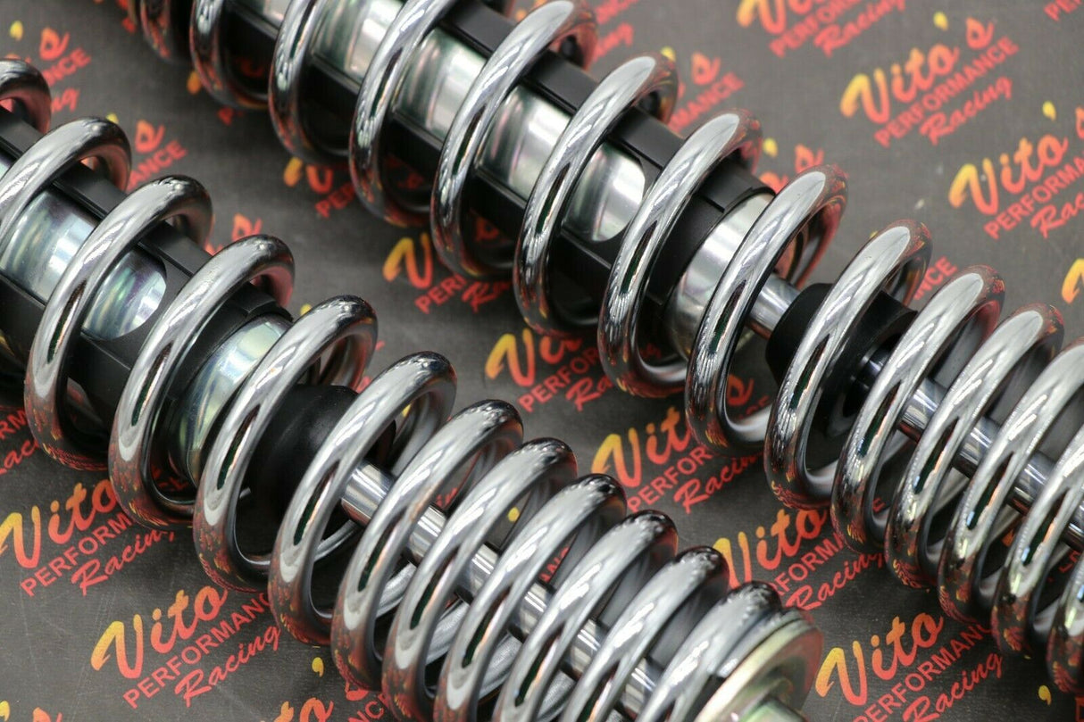 2 x NEW FRONT SHOCKS 1987-2006 Yamaha Banshee ATV springs CHROME 6