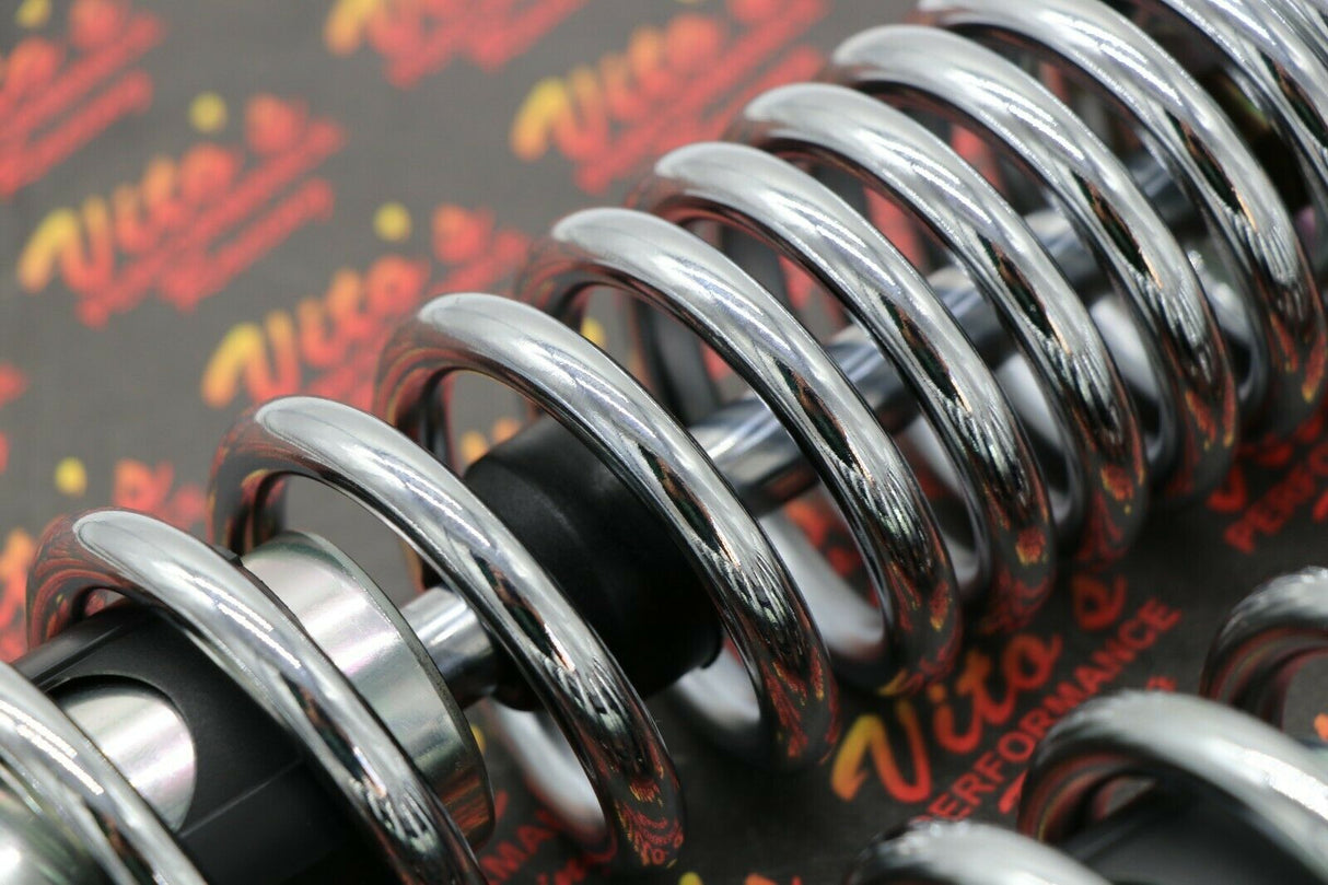 2 x NEW FRONT SHOCKS 1987-2006 Yamaha Banshee ATV springs CHROME 9