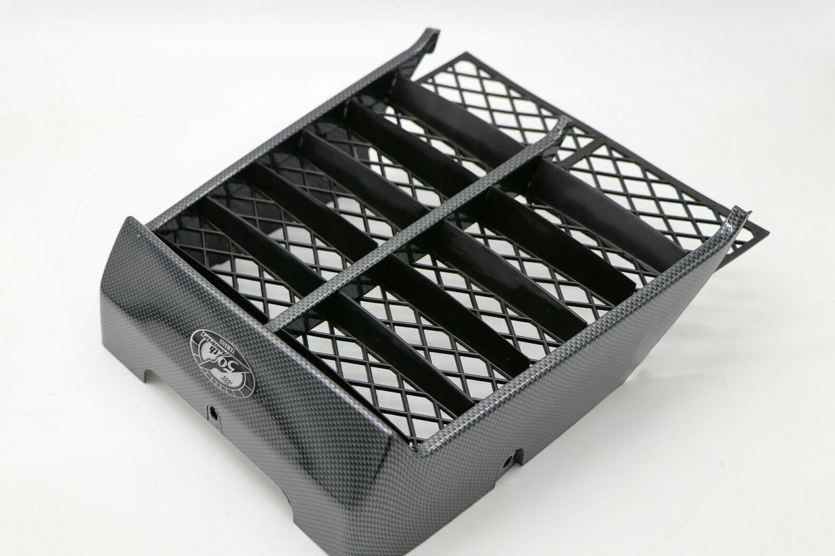 Yamaha Banshee grill plastic radiator cover CARBON FIBER 50th bubble gel emblem 1