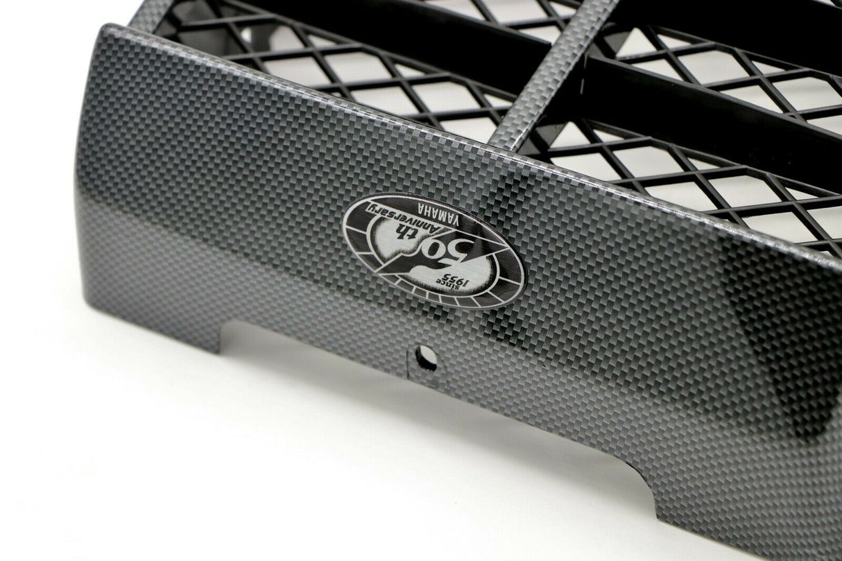Yamaha Banshee grill plastic radiator cover CARBON FIBER 50th bubble gel emblem 2