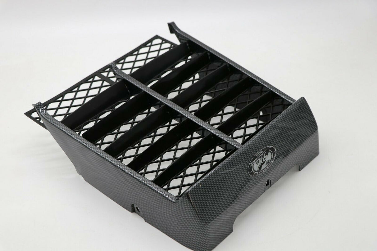 Yamaha Banshee grill plastic radiator cover CARBON FIBER 50th bubble gel emblem 3