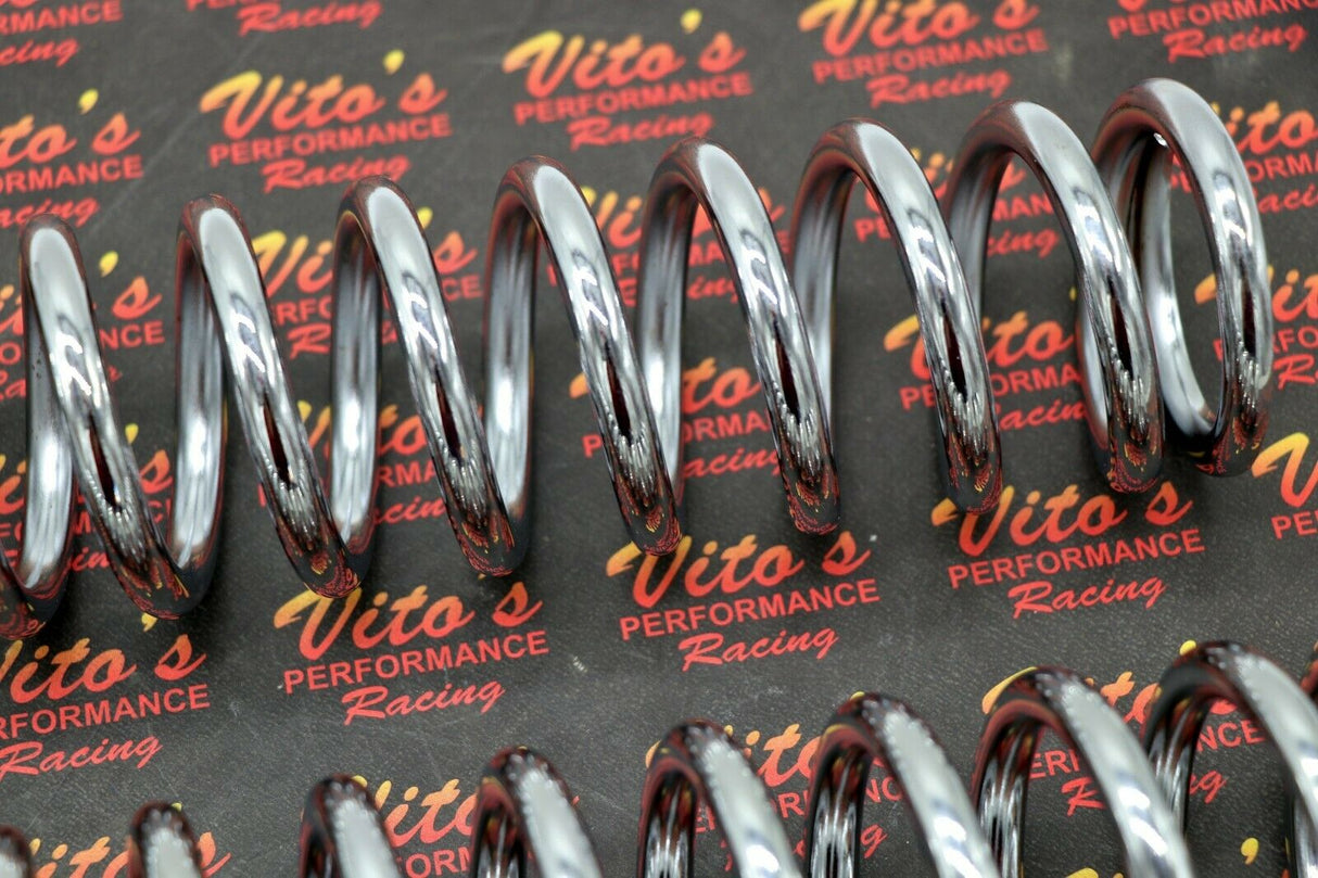 2 x front shock springs Yamaha Banshee 1987-2006 CHROME PLATED (one pair) 3