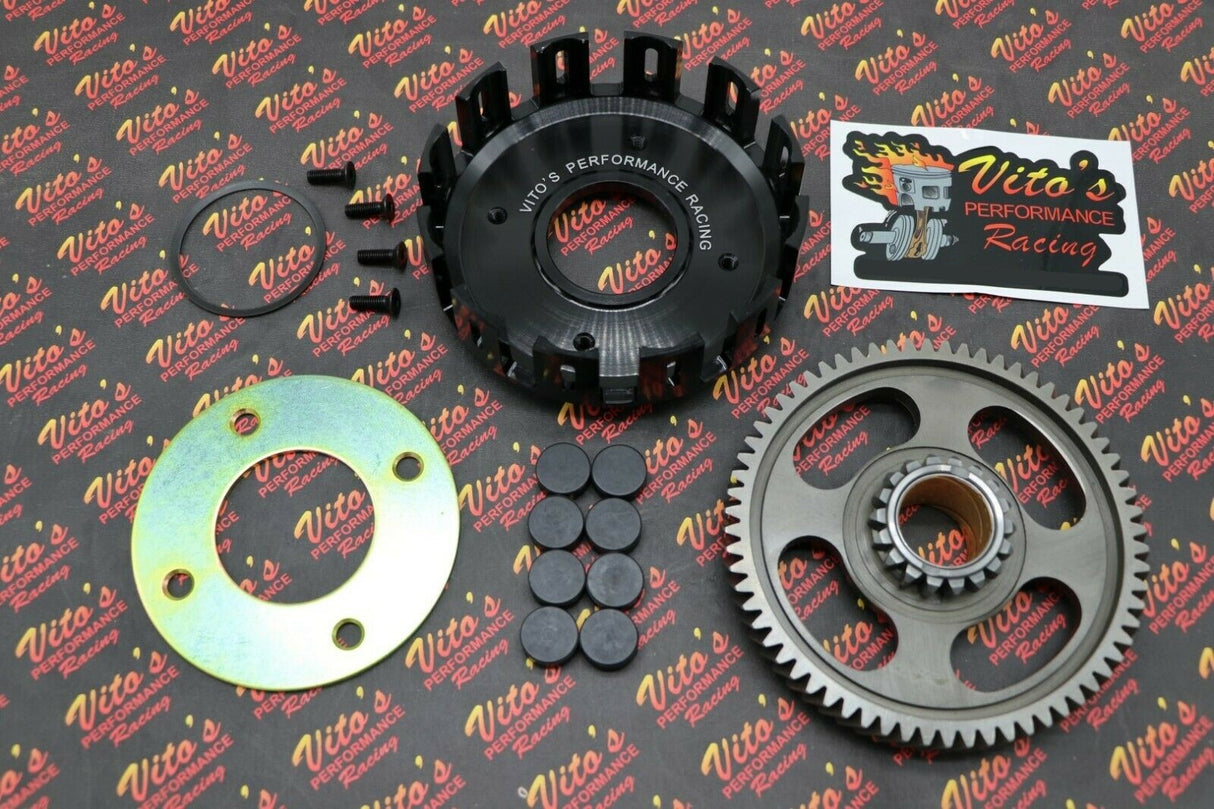 Vito's BILLET CLUTCH BASKET + main gear + fibers Yamaha Banshee 1987-2006 2