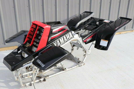 Yamaha Banshee fenders + gas tank plastic grill + graphics BLACK RED 2003 3