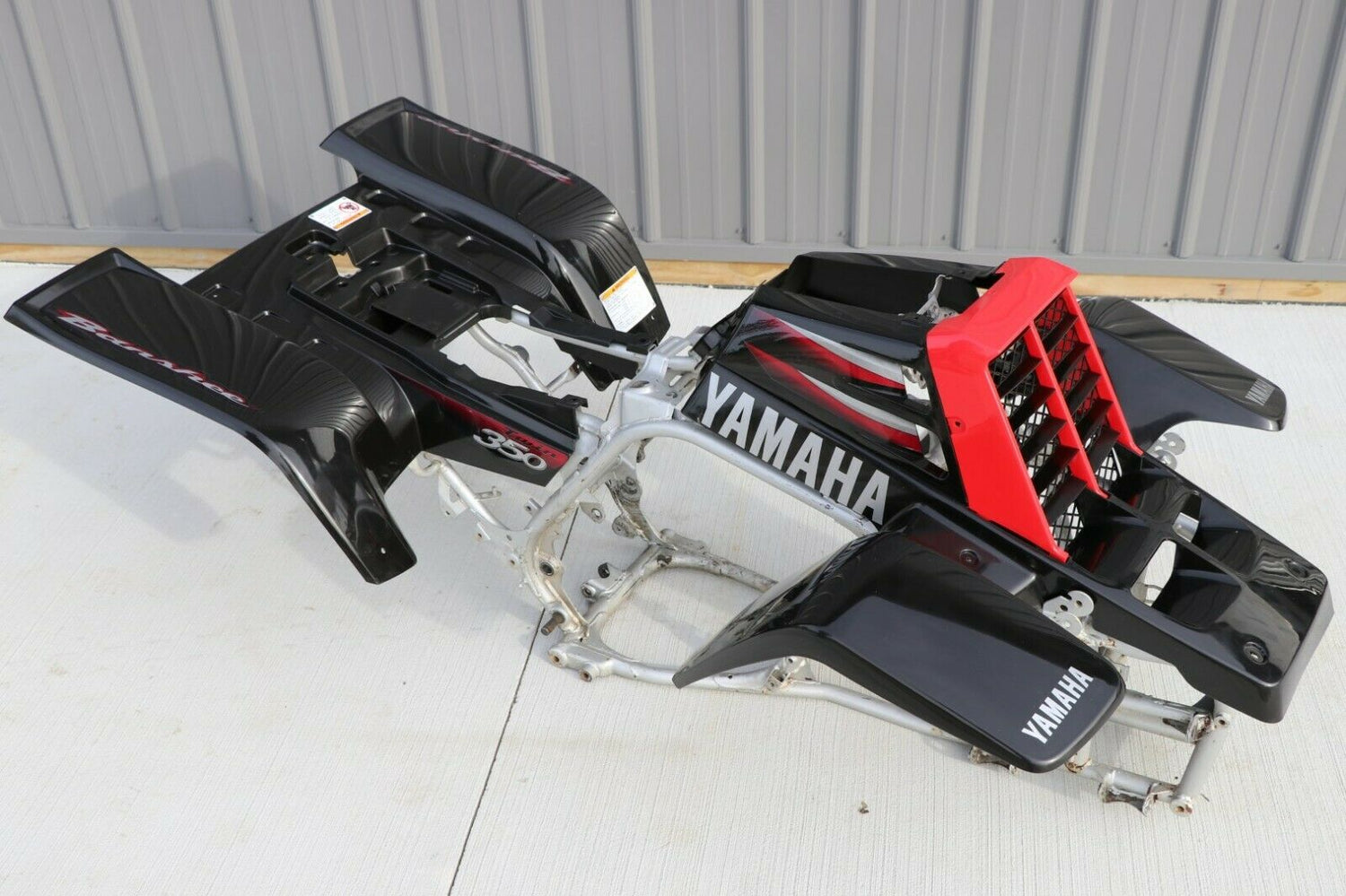 Yamaha Banshee fenders + gas tank plastic grill + graphics BLACK RED 2003 4