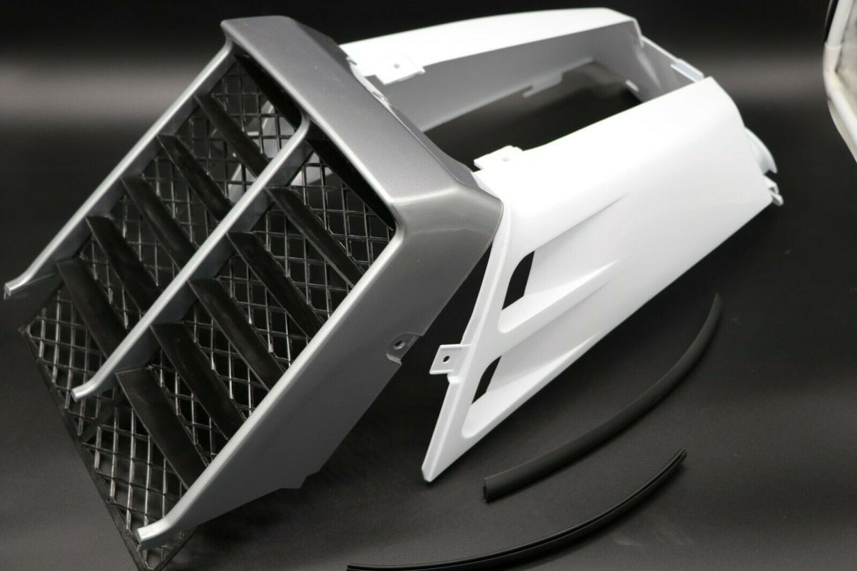 NEW Vito's Yamaha Banshee plastic gas tank side covers + grill 2006 WHITE SILVER 2