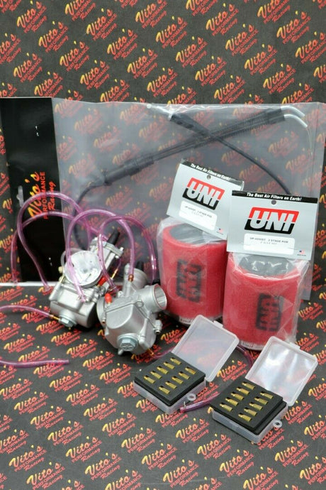 NEW 2 x 28mm carburetor + throttle cable carbs Banshee + UNI filters + jet kit 1