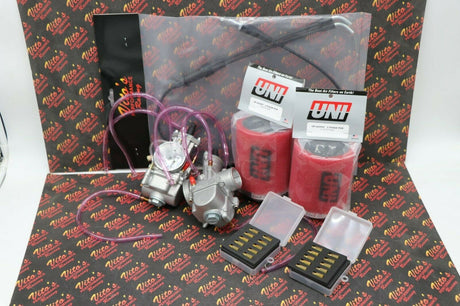 NEW 2 x 28mm carburetor + throttle cable carbs Banshee + UNI filters + jet kit 2