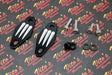 2 x new front exhaust pipe mounts hangers aluminum Yamaha Banshee BILLET BLACK 1