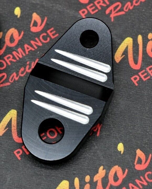 New front exhaust pipe mount hanger aluminum Yamaha Blaster 1988-06 BILLET BLACK 1