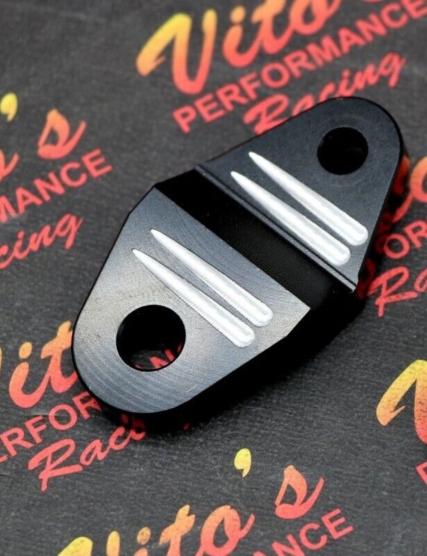 New front exhaust pipe mount hanger aluminum Yamaha Blaster 1988-06 BILLET BLACK 2