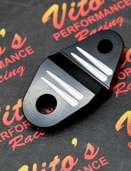 New front exhaust pipe mount hanger aluminum Yamaha Blaster 1988-06 BILLET BLACK 2