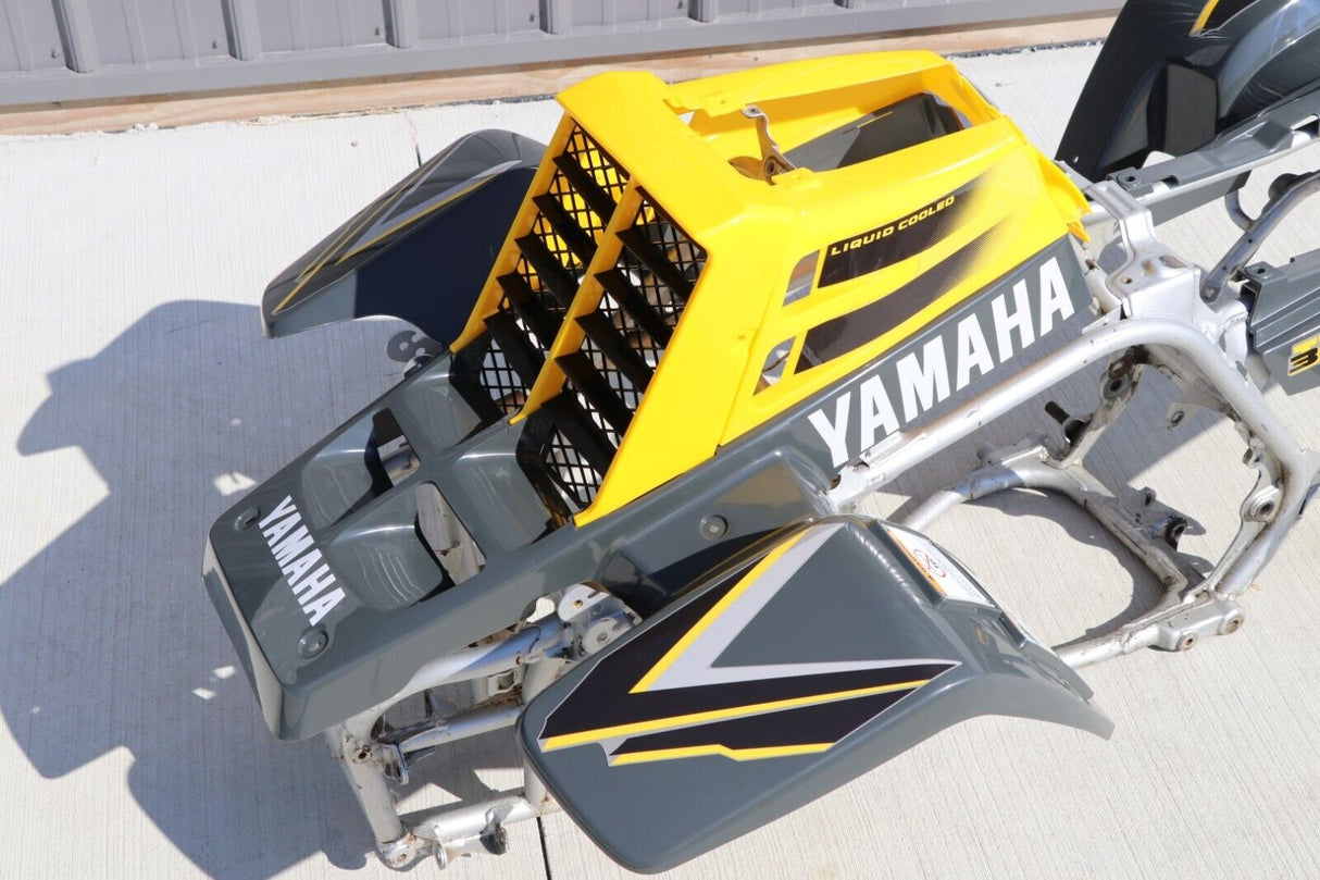 Yamaha Banshee fenders + gas tank plastic + grill + graphics GRAY  YELLOW 1998 5
