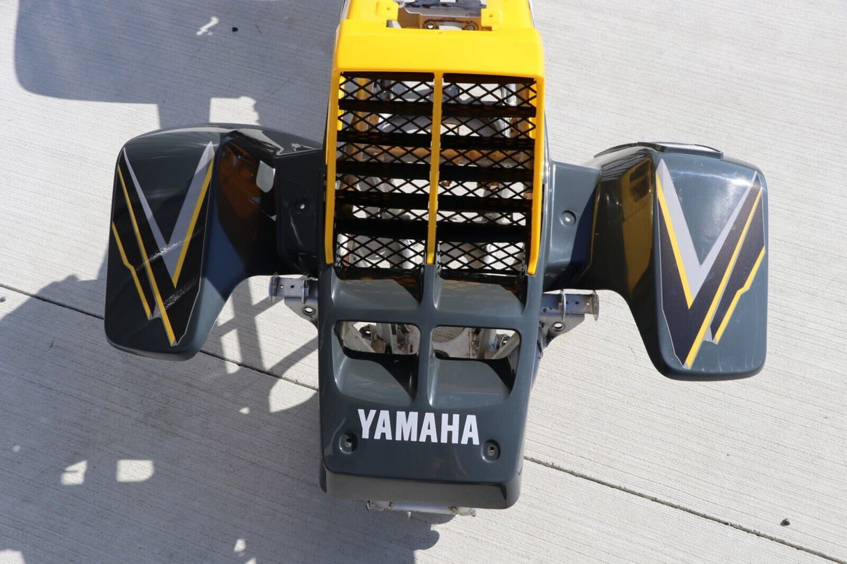 Yamaha Banshee fenders + gas tank plastic + grill + graphics GRAY  YELLOW 1998 8