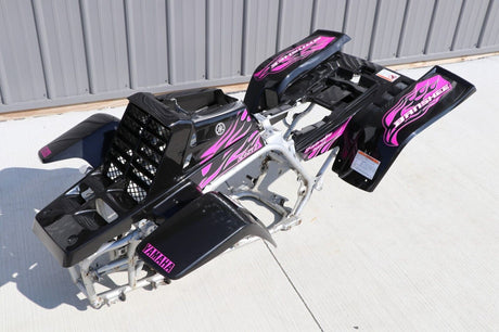 Yamaha Banshee fenders + gas tank plastic + grill + graphics BLACK PINK 2