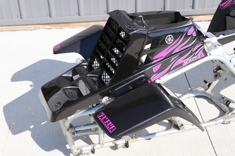 Yamaha Banshee fenders + gas tank plastic + grill + graphics BLACK PINK 5