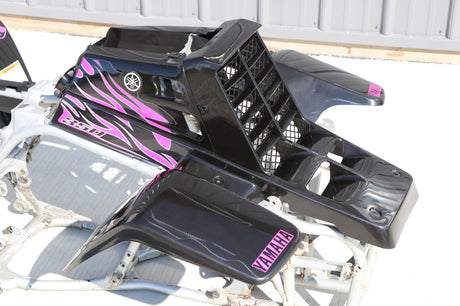 Yamaha Banshee fenders + gas tank plastic + grill + graphics BLACK PINK 6