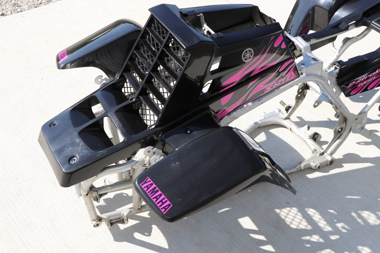Yamaha Banshee fenders + gas tank plastic + grill + graphics BLACK PINK 8