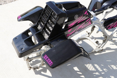 Yamaha Banshee fenders + gas tank plastic + grill + graphics BLACK PINK 8