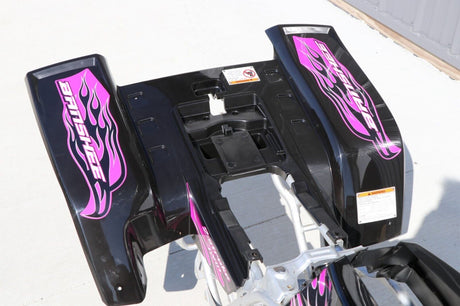Yamaha Banshee fenders + gas tank plastic + grill + graphics BLACK PINK 9