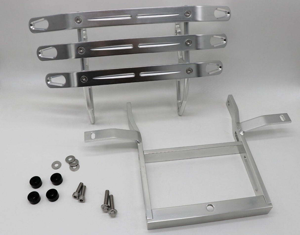 NEW Billet CNC front bumper + grab bar Yamaha Banshee 1987-2006 BILLET SILVER 2