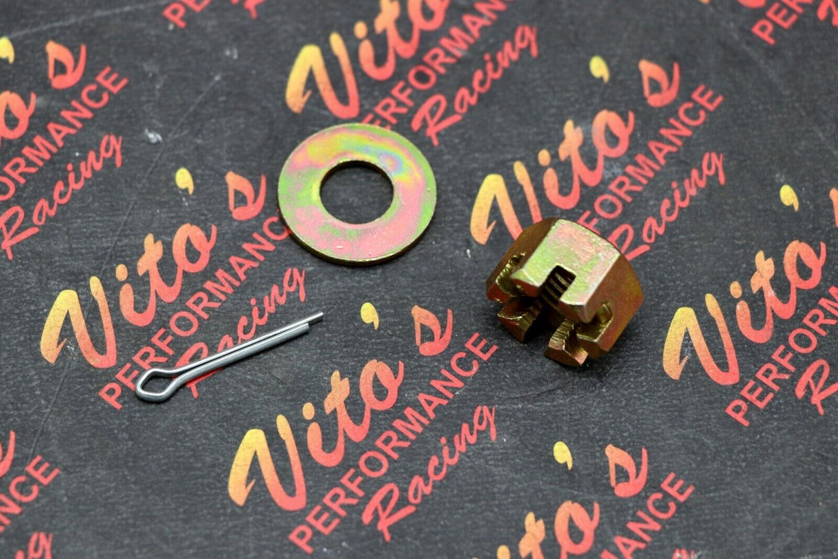 Castle nut + washer + cotter pin on steering stem Yamaha Banshee Blaster Warrior 2