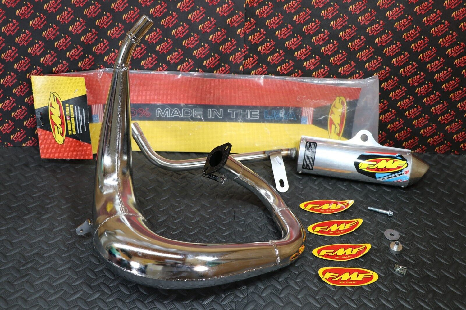 FMF Fatty exhaust pipe  Power Core 2 silencer CHROME Yamaha Blaster 1988-2006 3