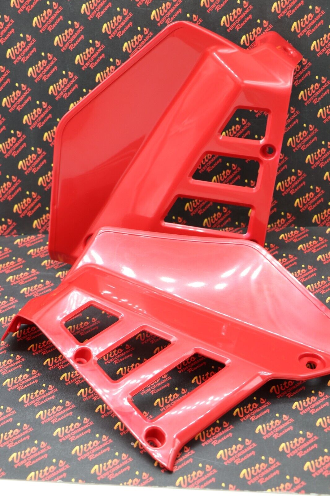 Radiator Shrouds tank plastic guards 19035-HA2-670ZA Honda ATC250R 1985 1986 RED 6