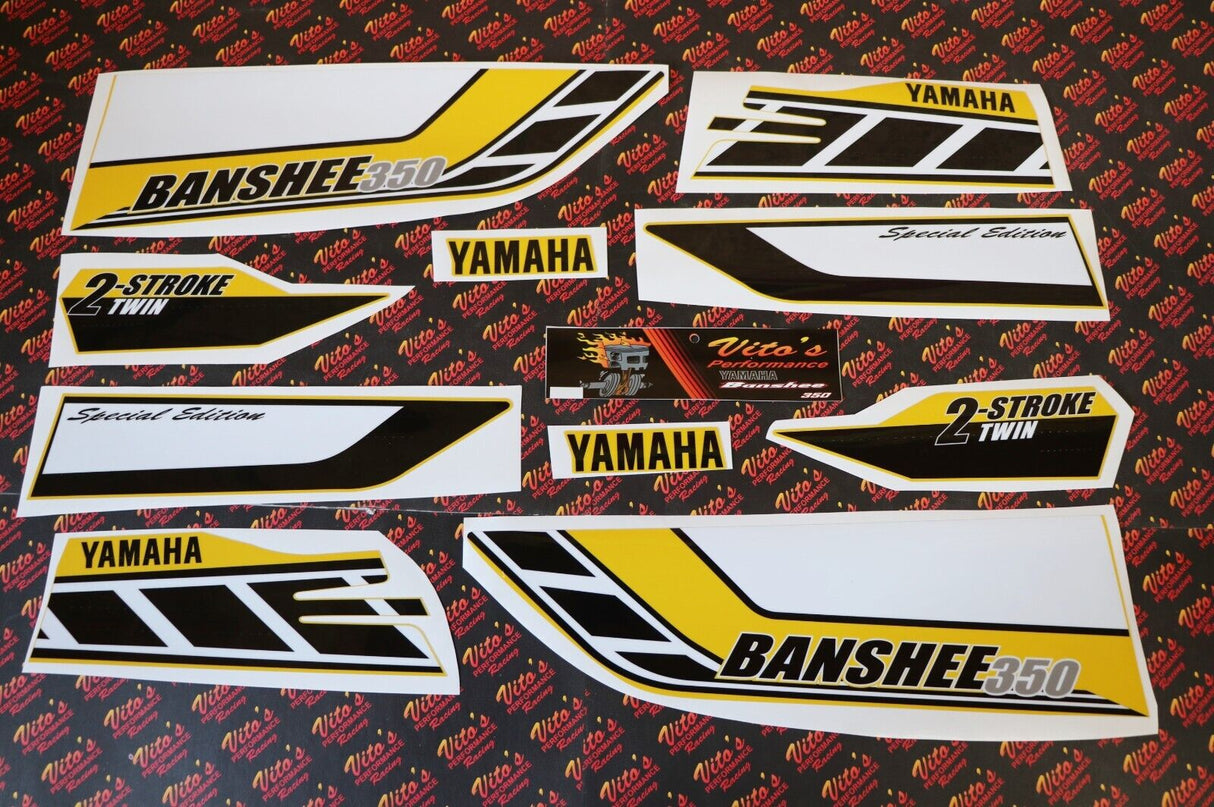 Vito's vinyl decal graphics kit 14MIL sticker Yamaha Banshee 50th YELLOW 2006 1