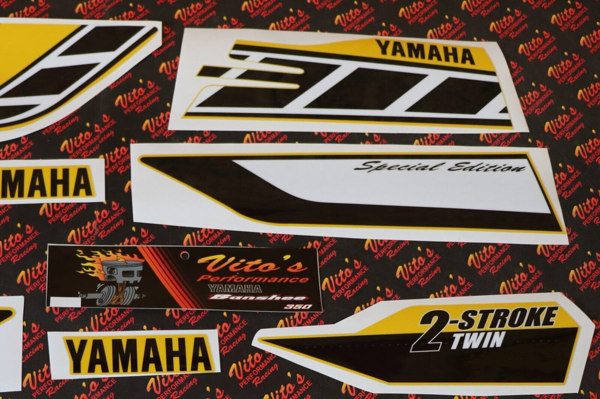 Vito's vinyl decal graphics kit 14MIL sticker Yamaha Banshee 50th YELLOW 2006 2