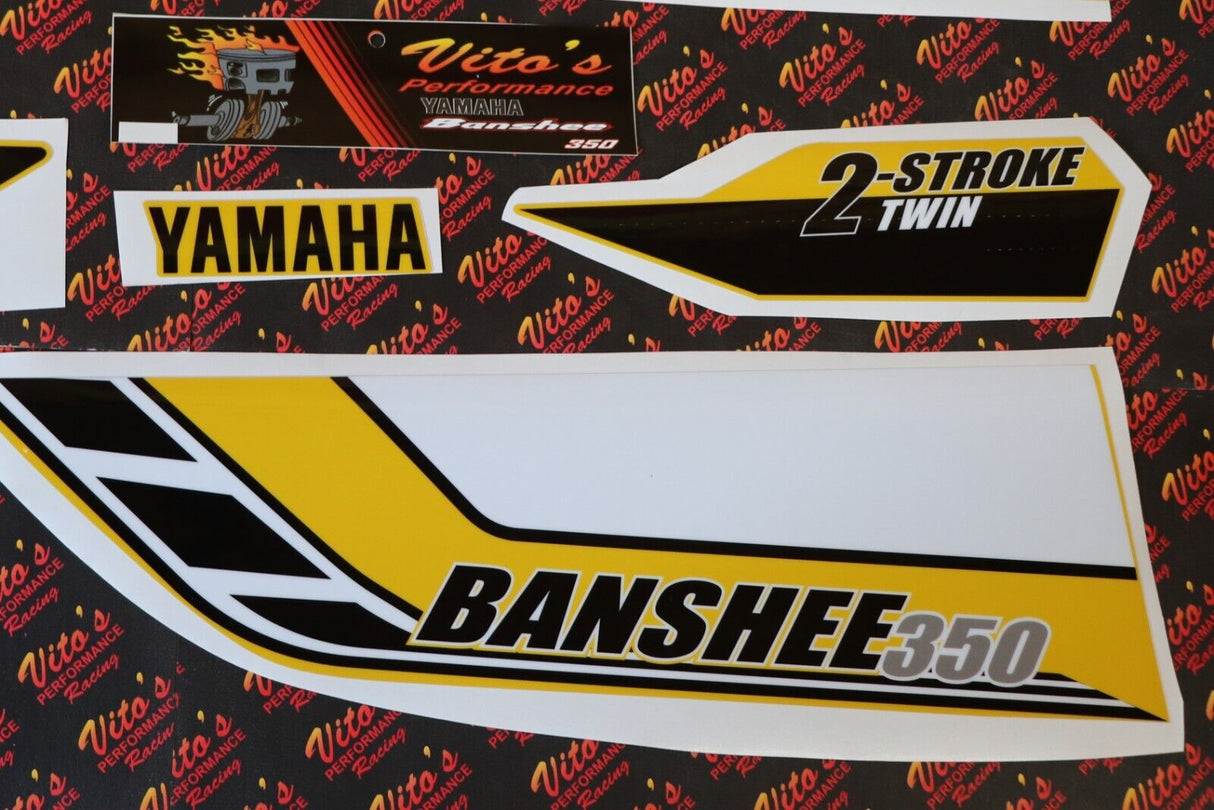 Vito's vinyl decal graphics kit 14MIL sticker Yamaha Banshee 50th YELLOW 2006 3