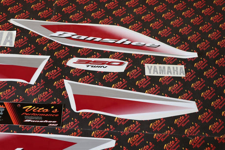 Vito's vinyl decal graphics kit 14MIL sticker Yamaha Banshee RED CHERRY 2004 2
