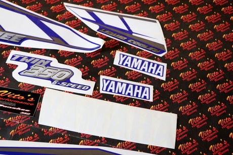 Vito's vinyl decal graphics kit 14MIL sticker Yamaha Banshee BLUE WHITE 2001 2