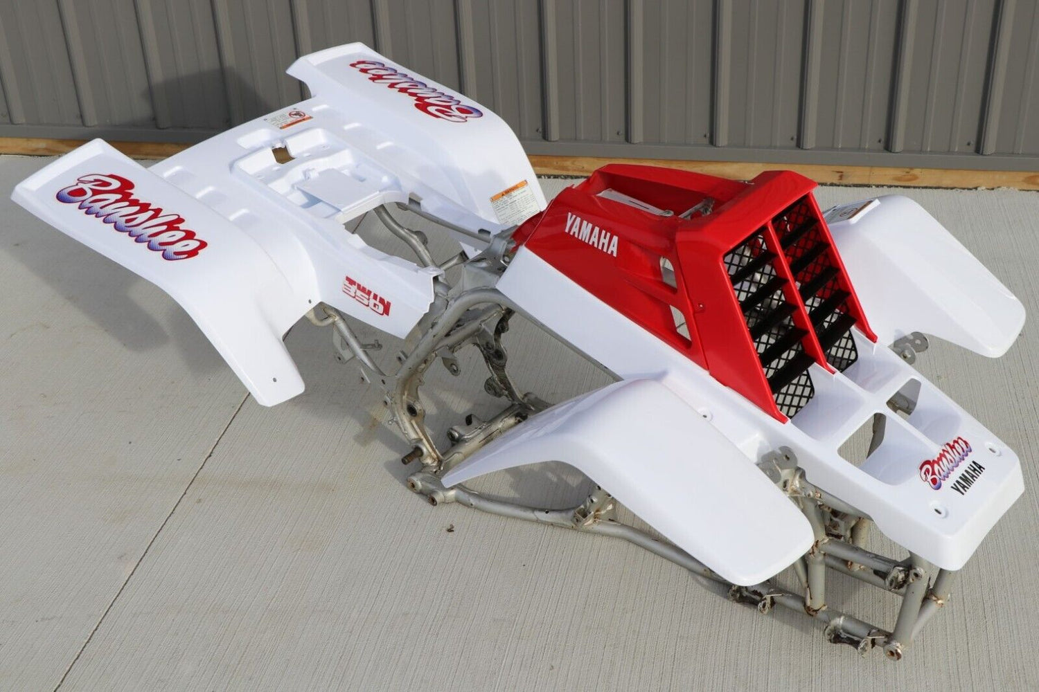 Vito's vinyl decal graphics kit 14MIL sticker Yamaha Banshee WHITE RED 1990 6