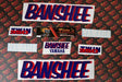 Vito's vinyl decal graphics kit 14MIL sticker Yamaha Banshee WHITE BLUE 1988 1